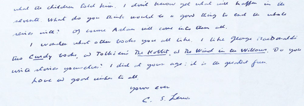 C.S. Lewis - Autograph Letter Signed