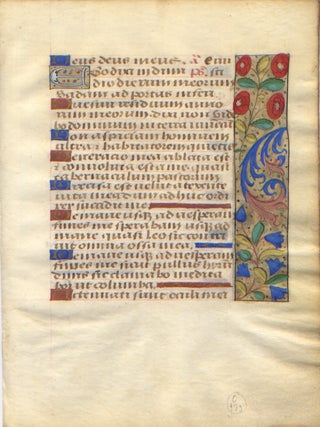 Illuminated Manuscript: 15th Century Book of Hours Leaf | Illuminated ...