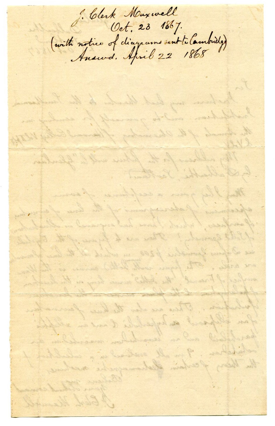 Autograph Letters Signed ALS | JAMES CLERK MAXWELL | 1st Edition