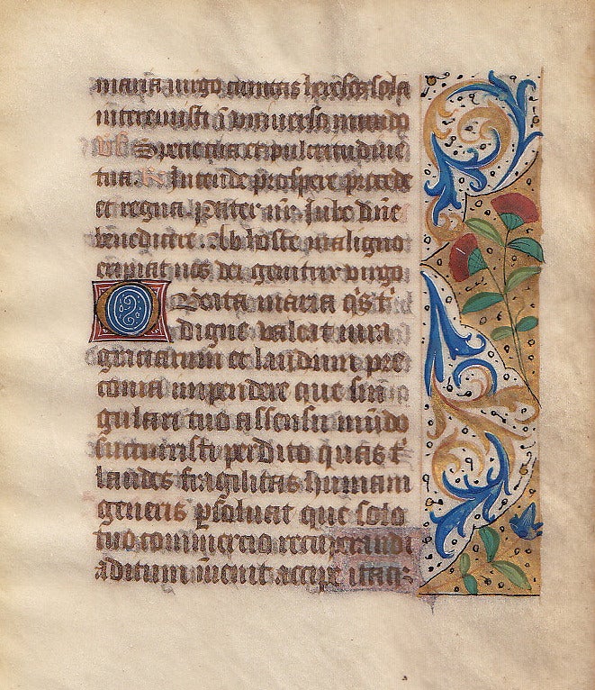 Illuminated Manuscript: O Blessed Virgin Mary from a 15th Century ...