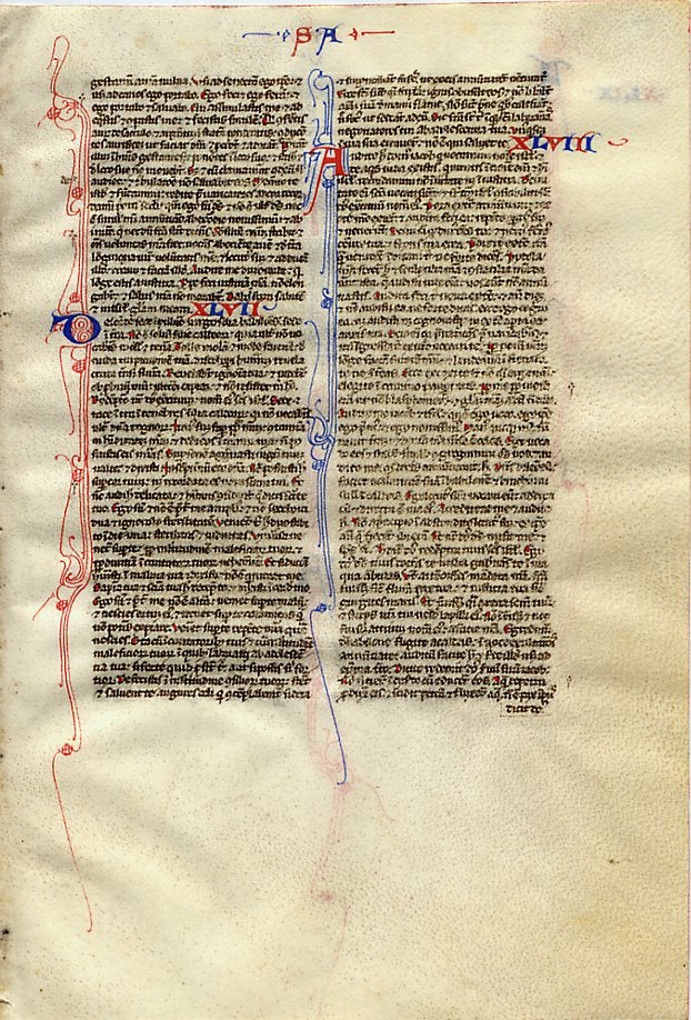 Illuminated Manuscript: Leaf from a Friar's Bible | Illuminated