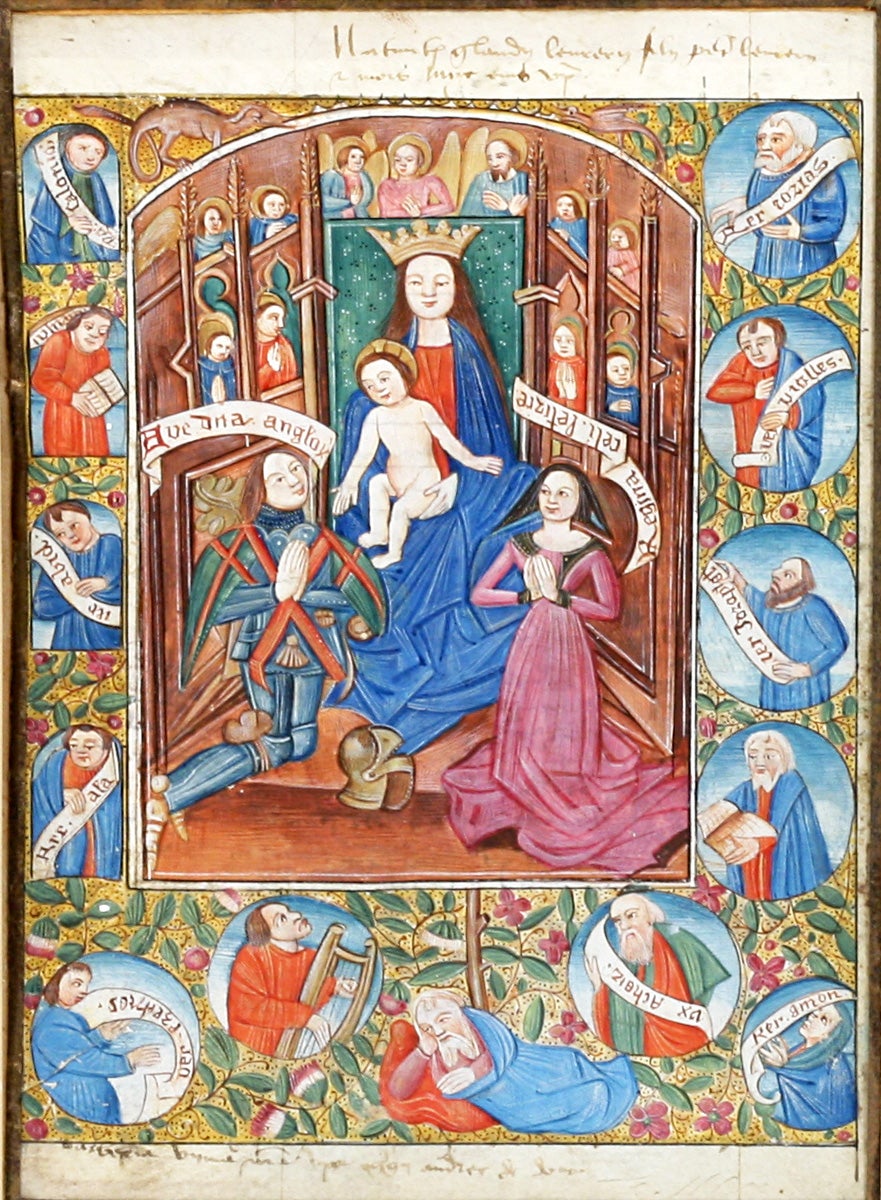 Illuminated Manuscript Leaf: The Adoration of Mary | ILLUMINATED ...