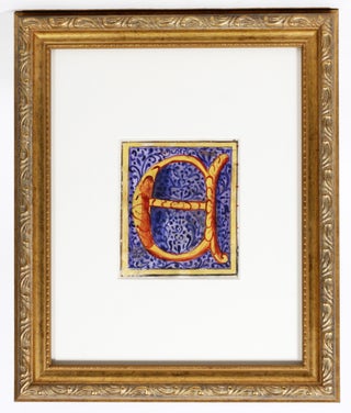 Item #1429 Illuminated Manuscript: Large Initial "E" ILLUMINATED MANUSCRIPT