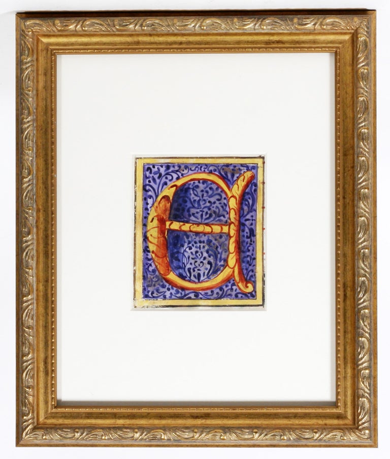Item #1429 Illuminated Manuscript: Large Initial "E" ILLUMINATED MANUSCRIPT.