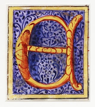 Illuminated Manuscript: Large Initial "E"