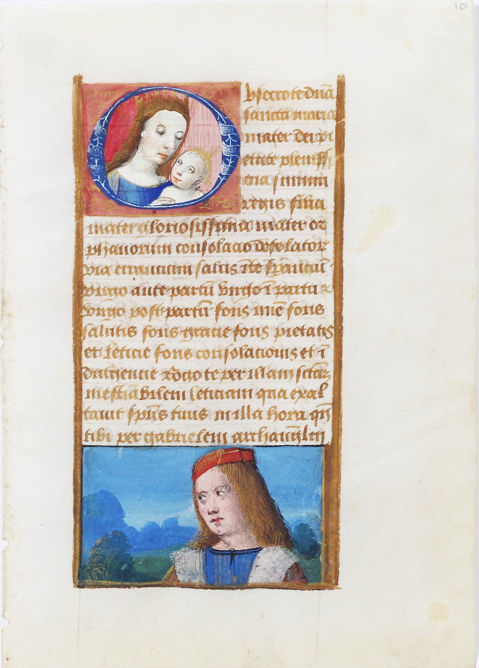 Illuminated Manuscript Leaf with Miniature of Mary | ILLUMINATED ...