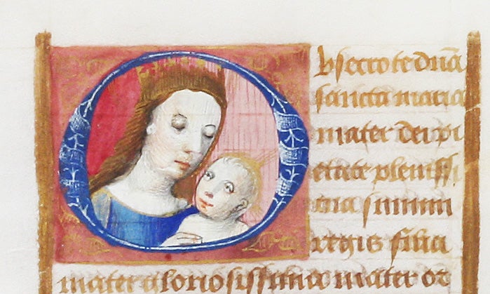 Illuminated Manuscript Leaf with Miniature of Mary | ILLUMINATED ...