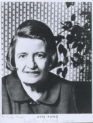 Item #1468 Photograph Signed. AYN RAND