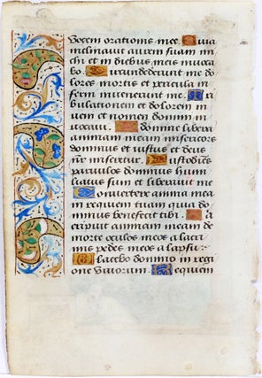 Illuminated Manuscript: Leaf with Miniature Depicting Job