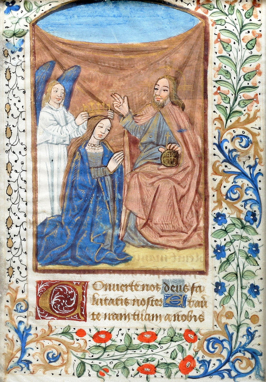 Illuminated Manuscript: Coronation of the Virgin Mary | Illuminated ...