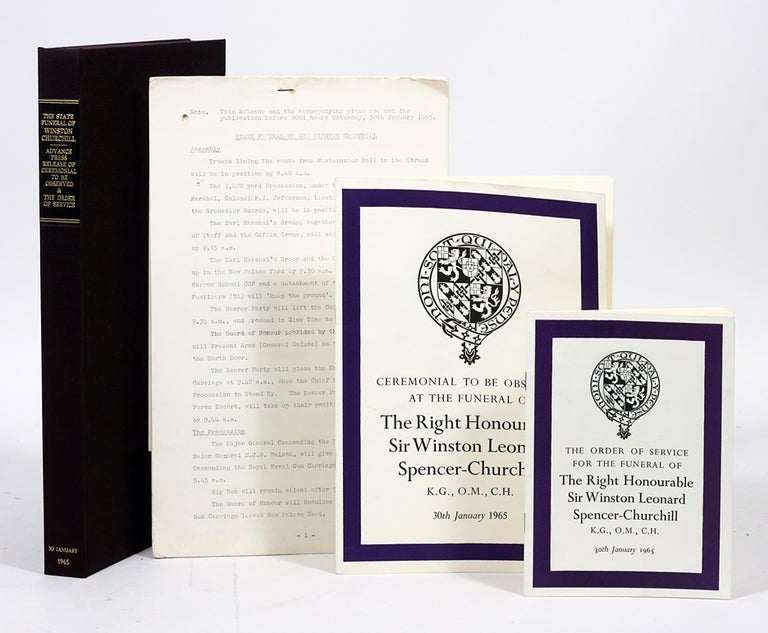 Item #1592 State Funeral of Sir Winston Churchill; Ceremonial to be Observed at the Funeral; The Order of Service for the Funeral. WINSTON CHURCHILL.