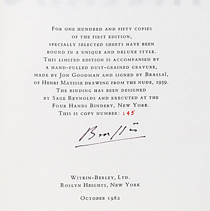 Brassai: The Artists of My Life | BRASSAI | FIRST EDITION, DELUXE