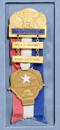 Personal Badges for the 1960 Democratic National Convention; with Typed Letter Signed