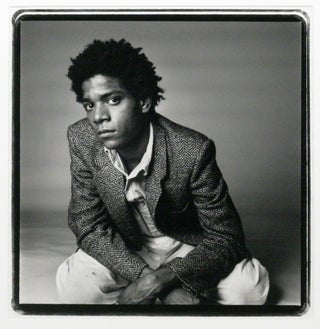 Item #2009 Vintage Silver Gelatin Photograph of Jean-Michel Basquiat. JEAN-MICHEL BASQUIAT,...