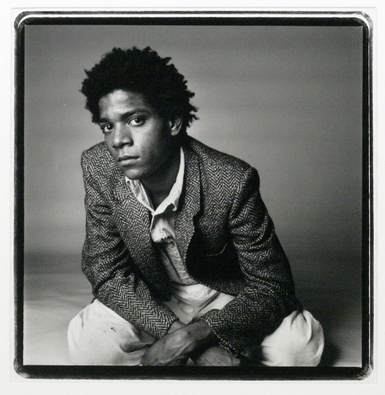 Item #2009 Vintage Silver Gelatin Photograph of Jean-Michel Basquiat. JEAN-MICHEL BASQUIAT, RICHARD CORMAN.