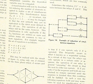A symbolic analysis of relay and switching circuits