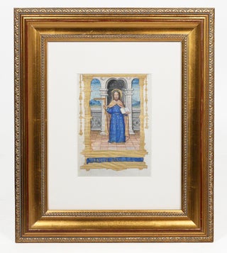 Illuminated Manuscript: Leaf with Miniature of Saint Barnabas