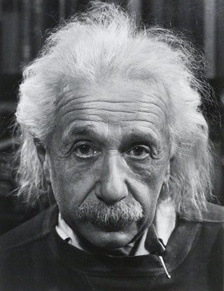 Item #2187 Albert Einstein: Silver Gelatin Print Photograph. ALBERT EINSTEIN, PHILIPPE HALSMAN