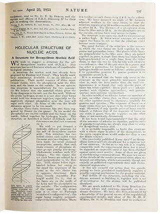 Molecular Structure of Nucleic Acids: A Structure for Deoxyribose Nucleic Acid