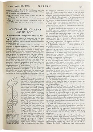 Molecular Structure of Nucleic Acids: A Structure for Deoxyribose Nucleic Acid