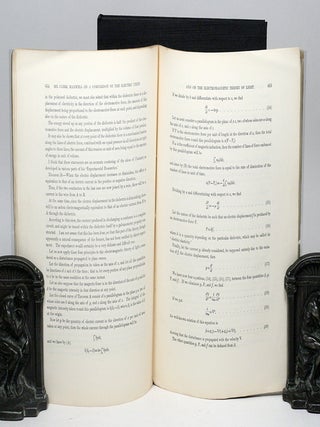 On a Method of Making a Direct Comparison of Electrostatic with Electromagnetic Force; With a Note on the Electromagnetic Theory of Light