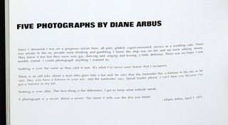 Five Photographs by Diane Arbus [Artforum May, 1971]