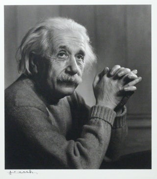 Item #2327 Portrait Photograph of Albert Einstein, signed by Yousuf Karsh. ALBERT EINSTEIN,...