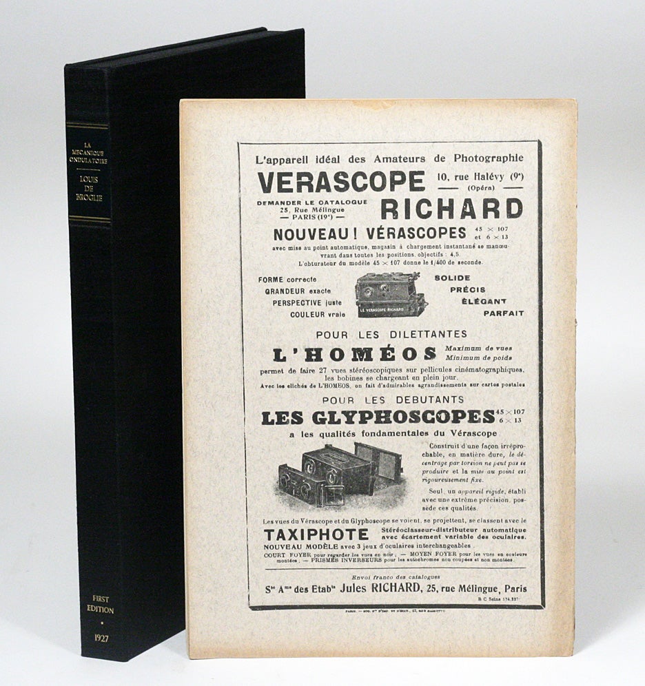 La mécanique ondulatoire et la structure atomique de la matière et du  rayonnement Wave mechanics and the atomic structure of matter and of  radiation | LOUIS-VICTOR DE BROGLIE | FIRST EDITION