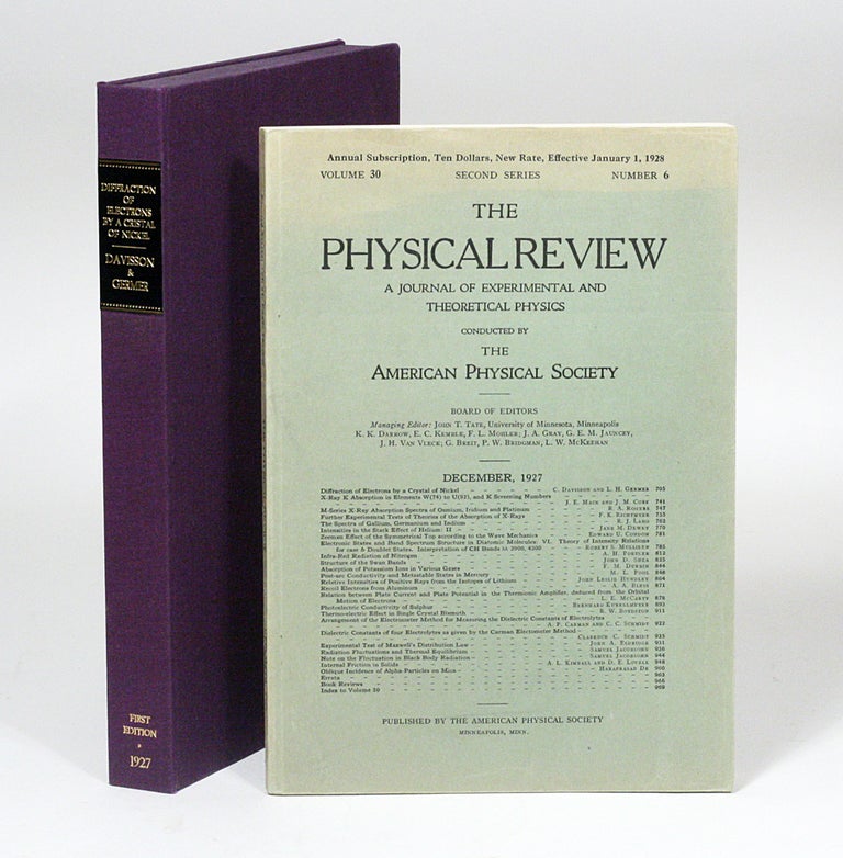 Item #2346 Diffraction of Electrons by a Crystal of Nickel. CLINTON J. DAVISSON, LESTER H. GERMER.