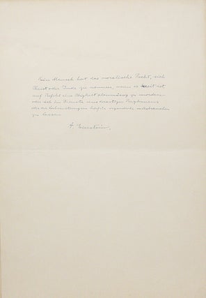 Autograph Manuscript Signed