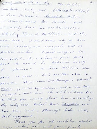 Autograph Letter Signed [&ldquo;Cormac&rdquo;]