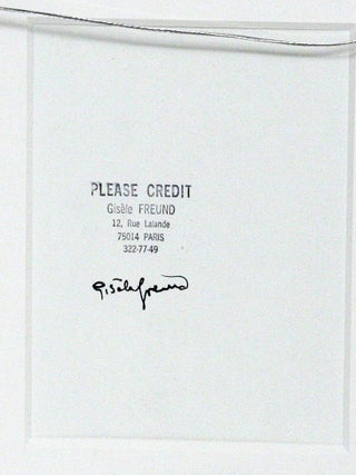 Photograph of Virginia Woolf signed by Gis&egrave;le Freund