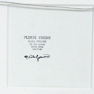 Photograph of Virginia Woolf signed by Gisèle Freund
