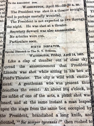 The Assassination of Abraham Lincoln in the New York Daily Tribune