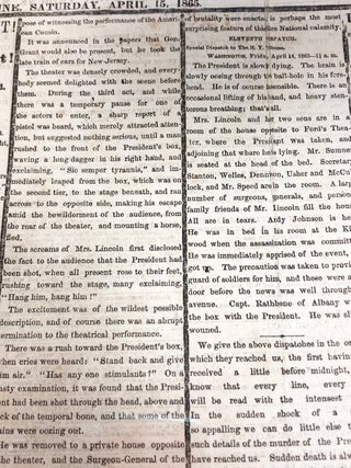 The Assassination of Abraham Lincoln in the New York Daily Tribune