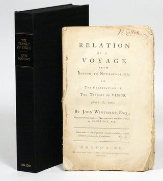 Relation of a Voyage from Boston to Newfoundland, for the Observation of the Transit of Venus, June 6, 1761. WITH: Two Lectures on the Parallax and Distance of the Sun, as Deducible from The Transit of Venus