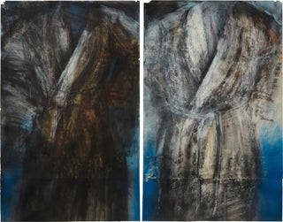 Item #2478 Two Standing by Indian Lake [Mixed Media Painting]. JIM DINE