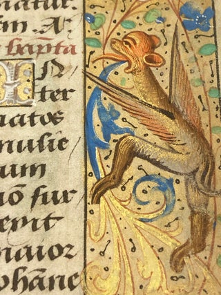 Illuminated Miniatures of St John the Baptist and St John the Evangelist on a Leaf from a c.1500 Book of Hours