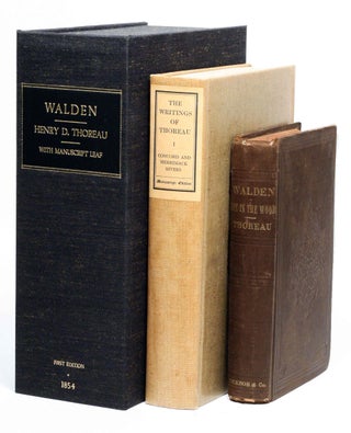 Item #2523 Walden; Or, Life in the Woods (1854); with a manuscript leaf from Thoreau’s...