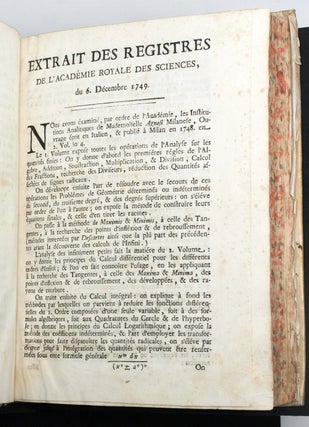 Instituzioni Analitiche [Analytic Institutions for the Use of Italian Youth] (1748)