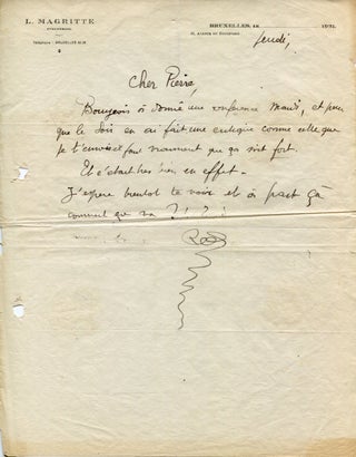 Four Signed Letters [ALS/TLS] with Original Pencil Drawing, 1920–21