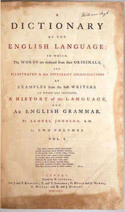 A Dictionary of the English Language