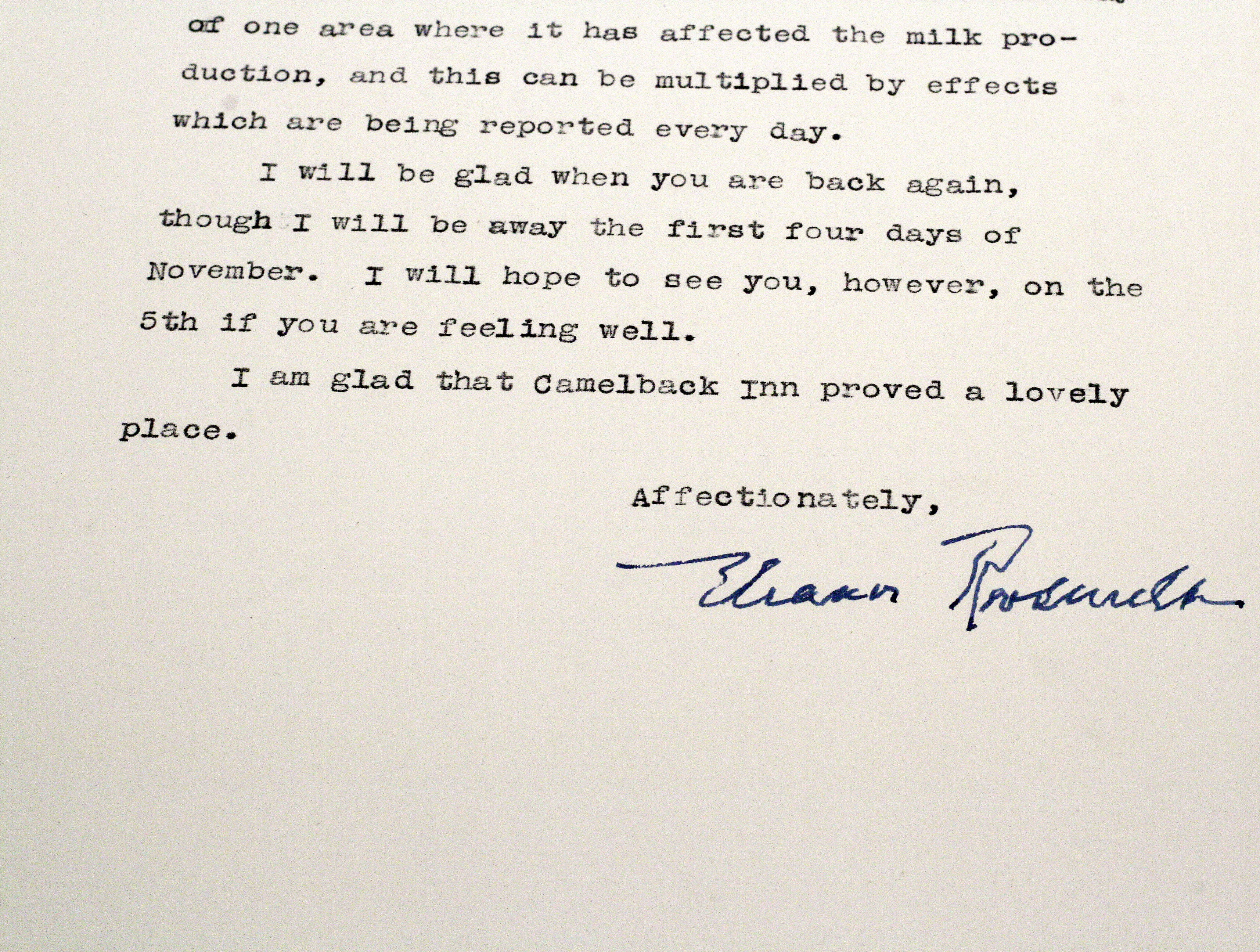 Typed Letter Signed with Autograph Corrections | ELEANOR ROOSEVELT