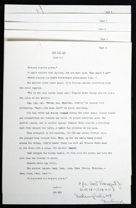 Item #2585 Early Unpublished Short Stories, including “One for ‘A’”. KURT VONNEGUT