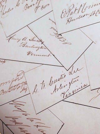Item #2621 USMA West Point Class of 1854 Signatures. WITH: Original Ink-Drawn Map and Watercolor...