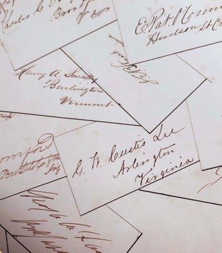 Item #2621 USMA West Point Class of 1854 Signatures. WITH: Original Ink-Drawn Map and Watercolor...