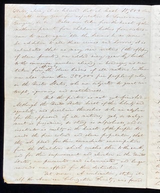 Autograph Manuscript Signed [AMS] : Appeal to the Friends of Abolition in England (1833)