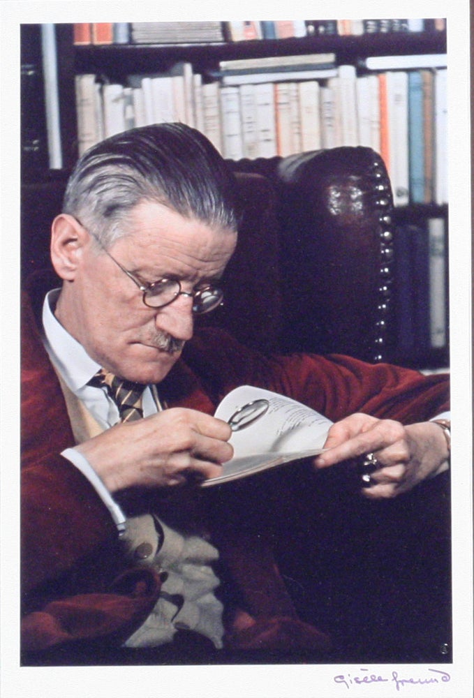 Item #2630 Photograph of James Joyce. JAMES JOYCE, GISÈLE FREUND.