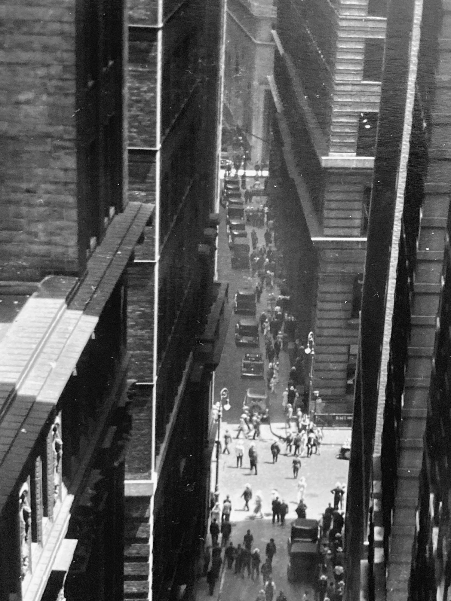 View of Exchange Place from Broadway, New York Photograph Signed by  BERENICE ABBOTT on Manhattan Rare Book Company