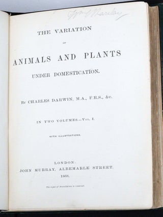 The Variation of Animals and Plants under Domestication
